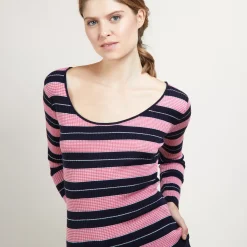 Maison Montagut Pulls>T-Shirt Manches Longues A Rayures - Fina