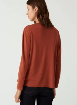 Maison Montagut T-Shirts>T-Shirt Manches Longues En Bambou Cachemire A Fentes - Aelys
