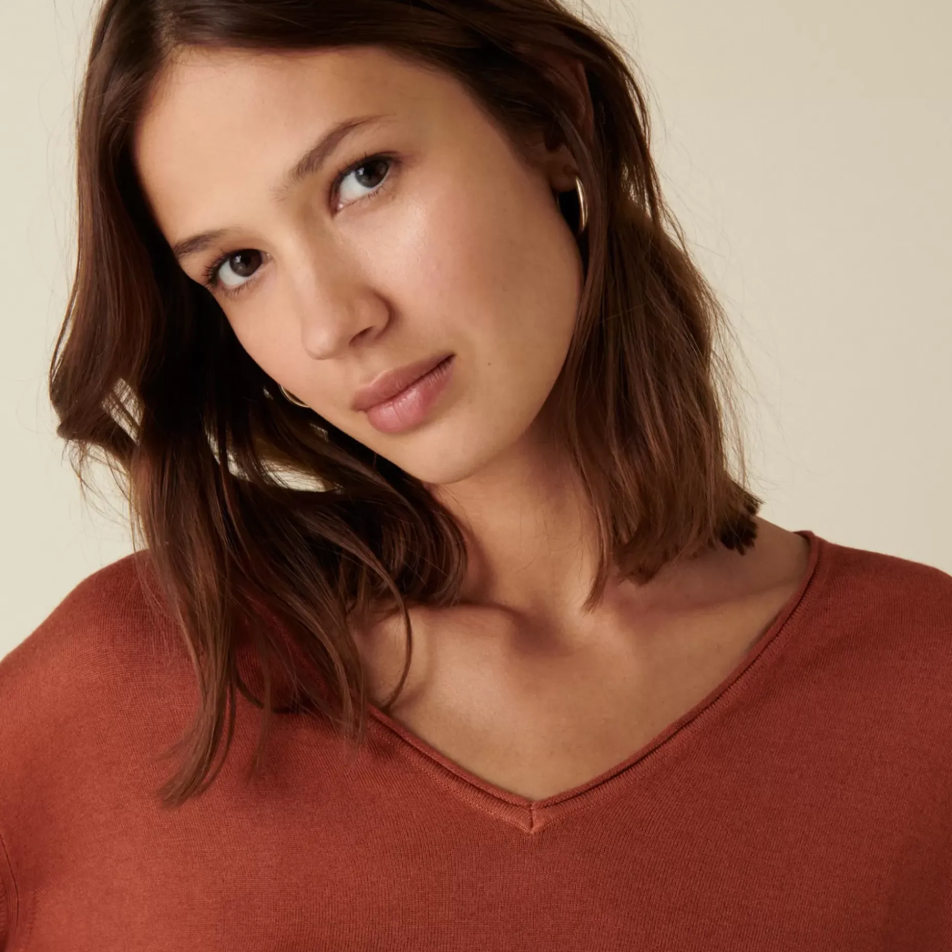 Maison Montagut T-Shirts>T-Shirt Manches Longues En Bambou Cachemire A Fentes - Aelys