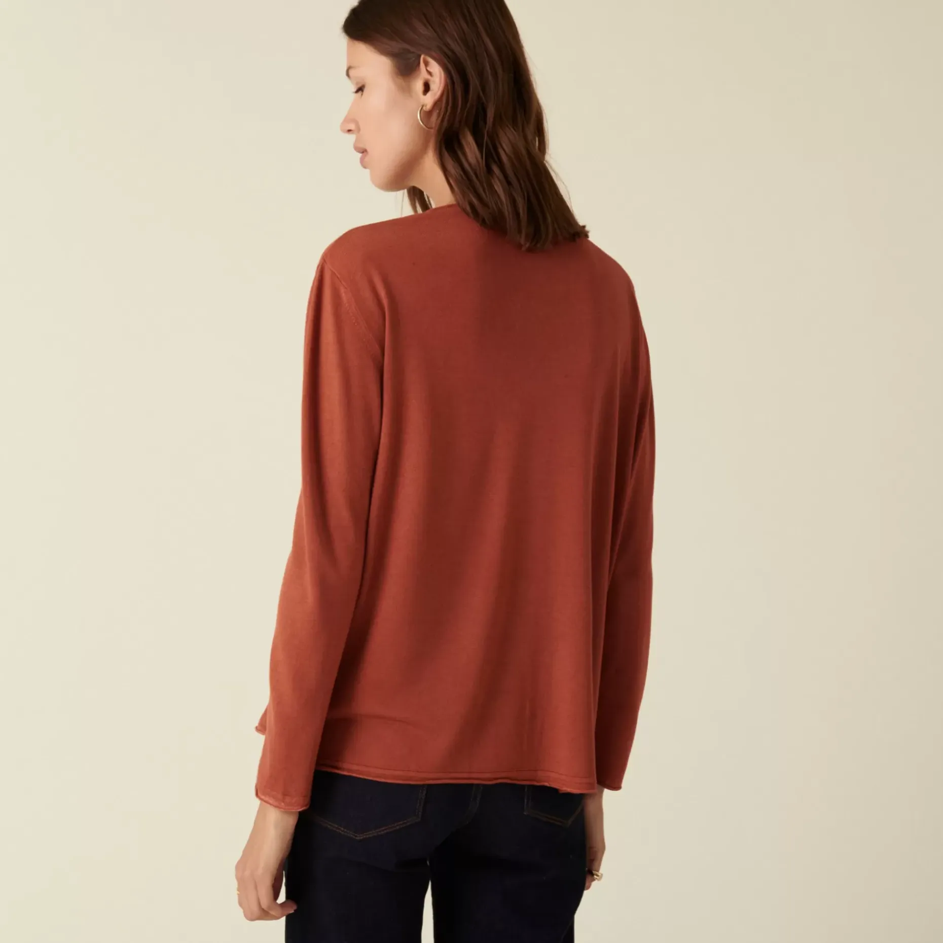 Maison Montagut T-Shirts>T-Shirt Manches Longues En Bambou Cachemire A Fentes - Aelys