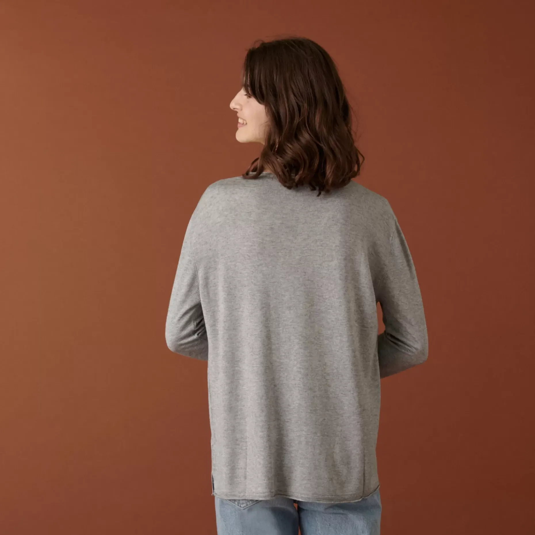 Maison Montagut T-Shirts>T-Shirt Manches Longues En Bambou Cachemire A Fentes - Aelys