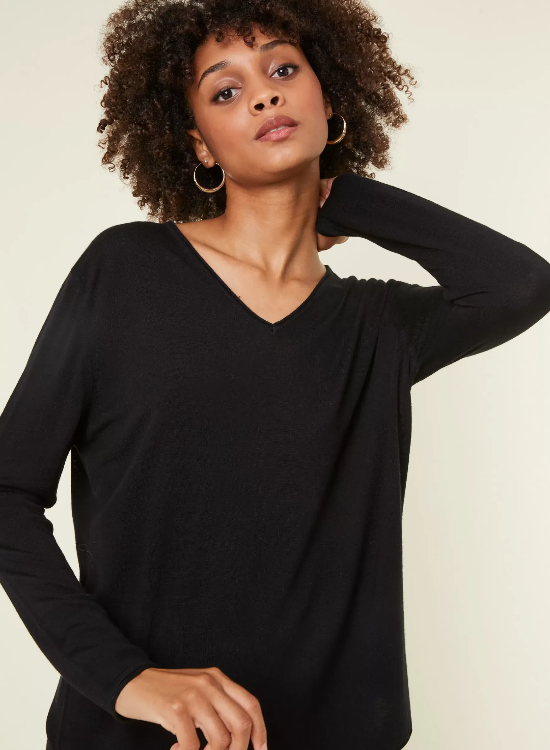 Maison Montagut T-Shirts>T-Shirt Manches Longues En Bambou Cachemire A Fentes - Aelys