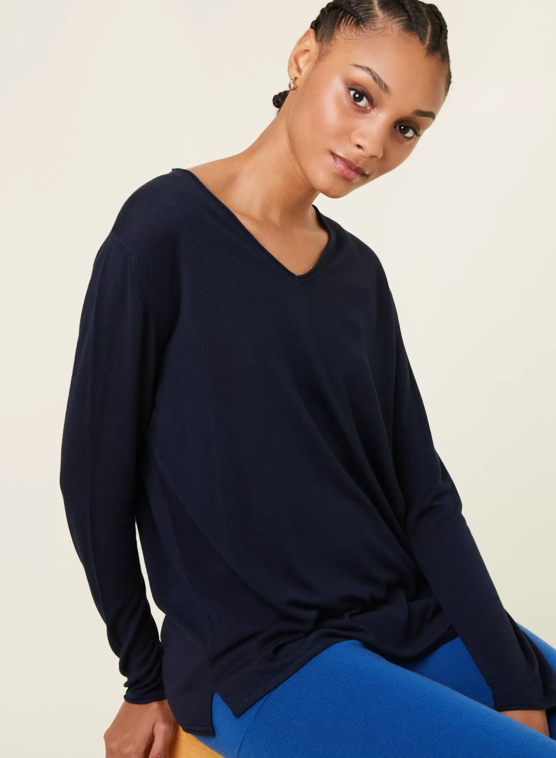 Maison Montagut T-Shirts>T-Shirt Manches Longues En Bambou Cachemire A Fentes - Aelys