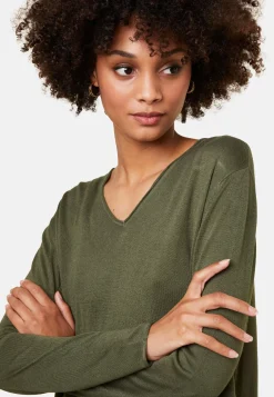 Maison Montagut T-Shirts>T-Shirt Manches Longues En Bambou Cachemire A Fentes - Aelys
