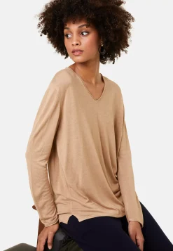 Maison Montagut T-Shirts>T-Shirt Manches Longues En Bambou Cachemire A Fentes - Aelys
