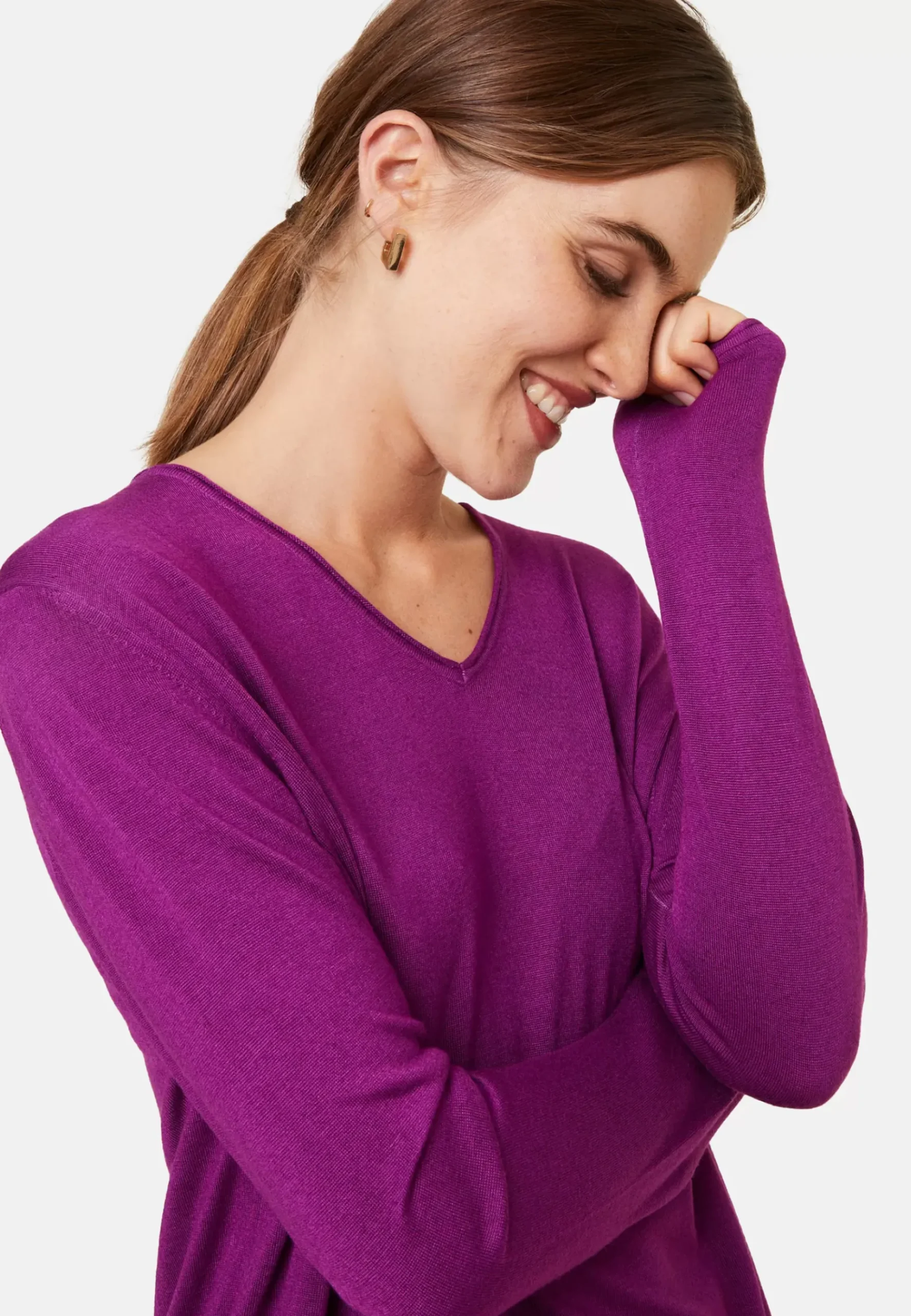 Maison Montagut T-Shirts>T-Shirt Manches Longues En Bambou Cachemire A Fentes - Aelys