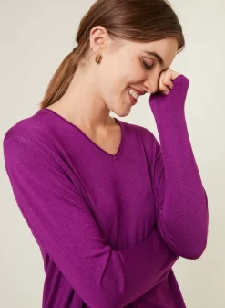 Maison Montagut T-Shirts>T-Shirt Manches Longues En Bambou Cachemire A Fentes - Aelys