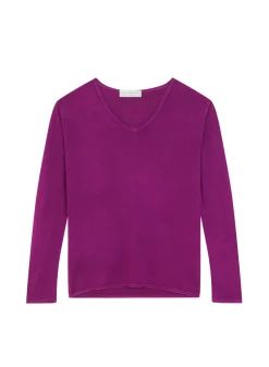 Maison Montagut T-Shirts>T-Shirt Manches Longues En Bambou Cachemire A Fentes - Aelys