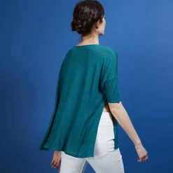 Maison Montagut T-Shirts>T-Shirt Oversize En Lin Flamme - Batalya