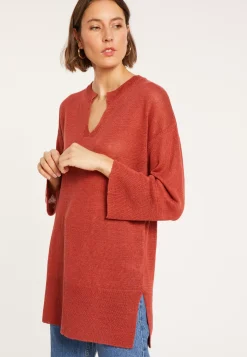 Maison Montagut Pulls>Tunique Ample Col V En Lin - Marielle