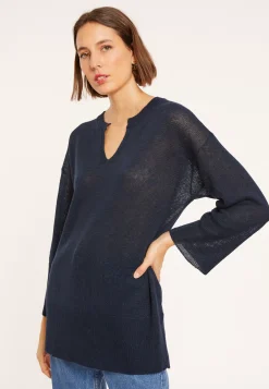 Maison Montagut Pulls>Tunique Ample Col V En Lin - Marielle