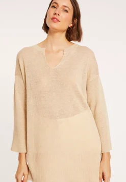 Maison Montagut Pulls>Tunique Ample Col V En Lin - Marielle