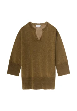 Maison Montagut Pulls>Tunique Ample Col V En Lin - Marielle