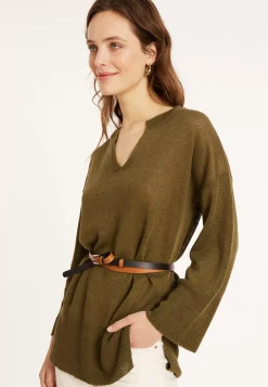 Maison Montagut Pulls>Tunique Ample Col V En Lin - Marielle