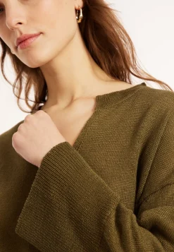 Maison Montagut Pulls>Tunique Ample Col V En Lin - Marielle