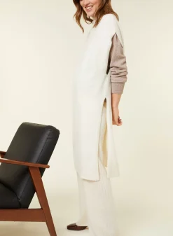 Maison Montagut Robes>Tunique Sans Manches Col Montant En Laine Et Cachemire - Garance