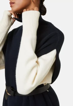 Maison Montagut Robes>Tunique Sans Manches Col Montant En Laine Et Cachemire - Garance
