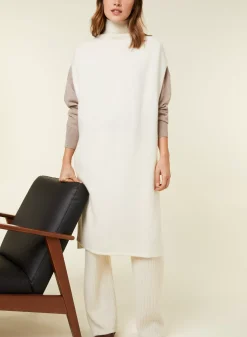 Maison Montagut Robes>Tunique Sans Manches Col Montant En Laine Et Cachemire - Garance