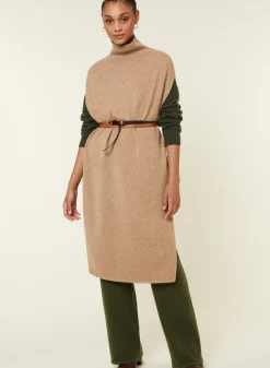 Maison Montagut Robes>Tunique Sans Manches Col Montant En Laine Et Cachemire - Garance