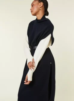 Maison Montagut Robes>Tunique Sans Manches Col Montant En Laine Et Cachemire - Garance