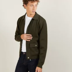Maison Montagut Vestes Et Gilets>Veste A Poches En Laine - Leopol Noir