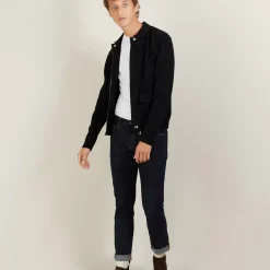 Maison Montagut Vestes Et Gilets>Veste A Poches En Laine - Leopol Noir
