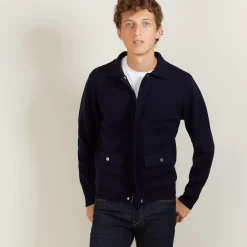 Maison Montagut Vestes Et Gilets>Veste A Poches En Laine - Leopol Noir