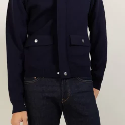 Maison Montagut Vestes Et Gilets>Veste A Poches En Laine - Leopol Noir