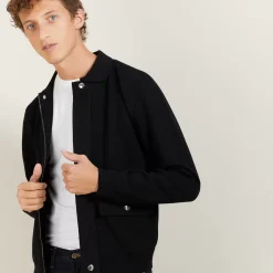 Maison Montagut Vestes Et Gilets>Veste A Poches En Laine - Leopol Noir