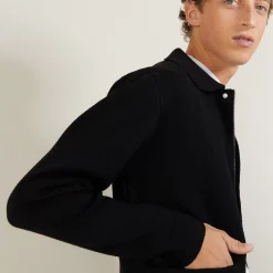 Maison Montagut Vestes Et Gilets>Veste A Poches En Laine - Leopol Noir