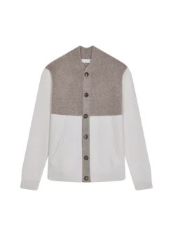 Maison Montagut Vestes Et Gilets>Veste Boutonnee A Poches En Cachemire 4 Fils - Farell Ecru