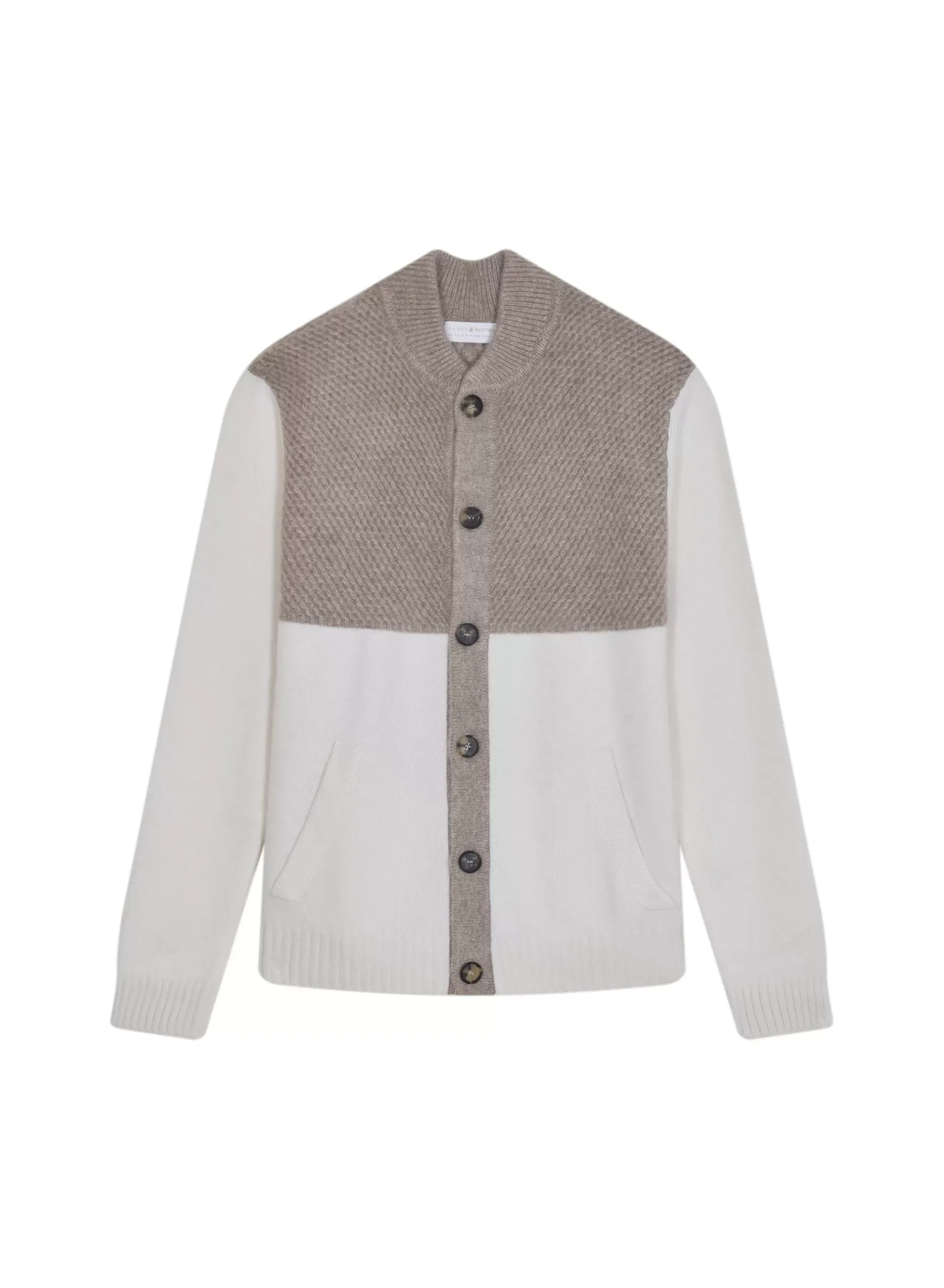 Maison Montagut Vestes Et Gilets>Veste Boutonnee A Poches En Cachemire 4 Fils - Farell Ecru