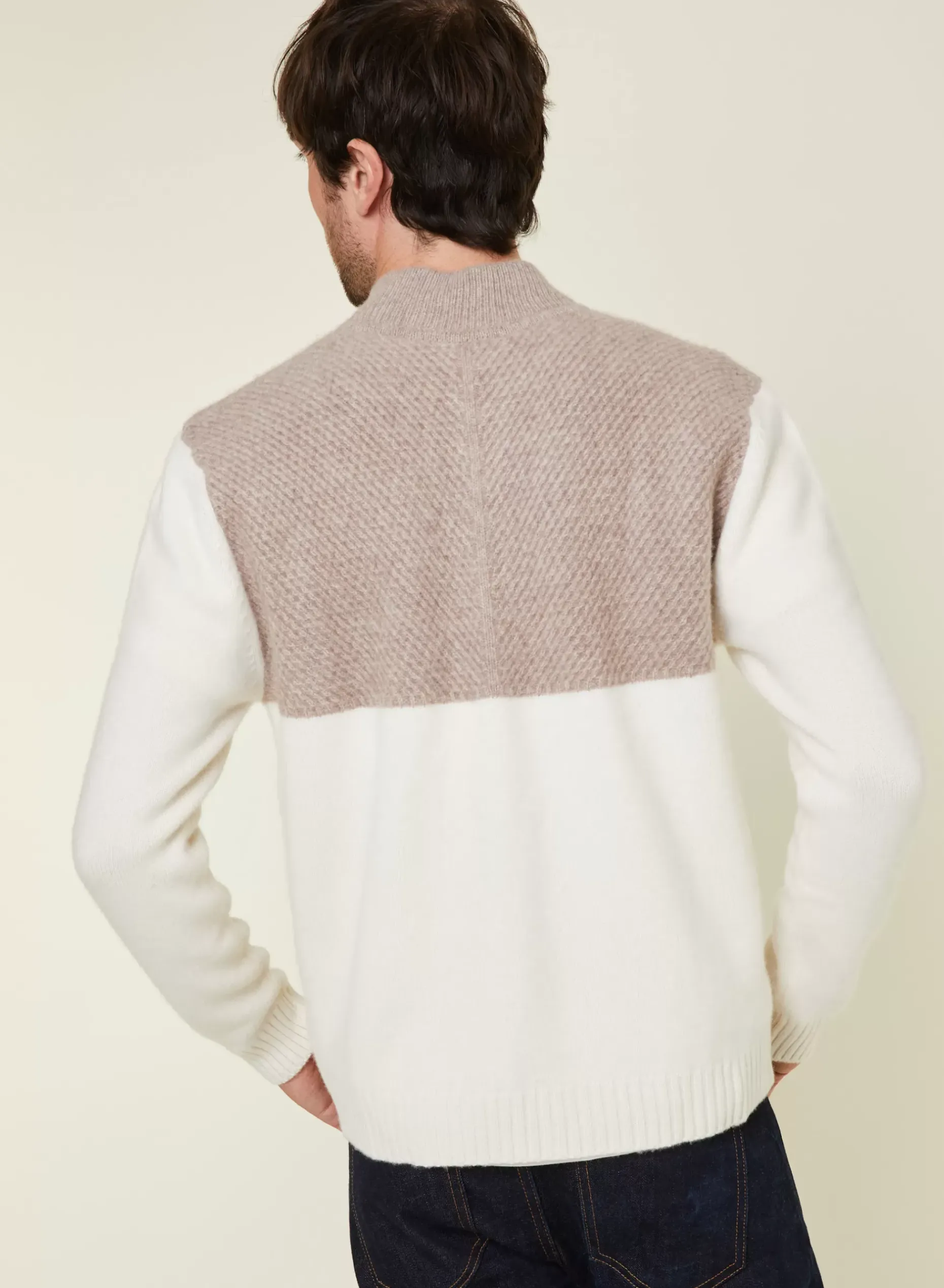 Maison Montagut Vestes Et Gilets>Veste Boutonnee A Poches En Cachemire 4 Fils - Farell Ecru