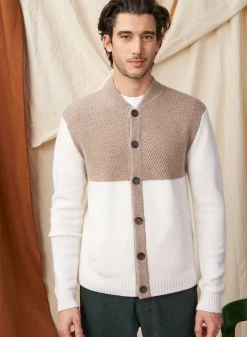 Maison Montagut Vestes Et Gilets>Veste Boutonnee A Poches En Cachemire 4 Fils - Farell Ecru