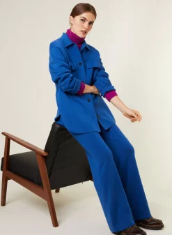 Maison Montagut Vestes Et Gilets>Veste Boutonnee Avec Poches En Laine Merinos - Giselle