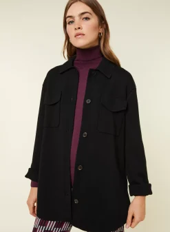 Maison Montagut Vestes Et Gilets>Veste Boutonnee Avec Poches En Laine Merinos - Giselle