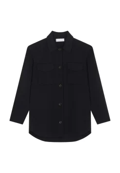 Maison Montagut Vestes Et Gilets>Veste Boutonnee Avec Poches En Laine Merinos - Giselle
