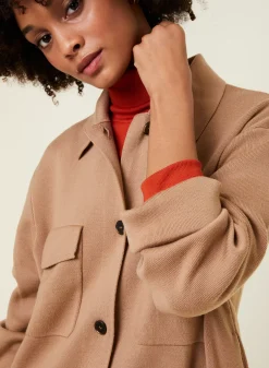 Maison Montagut Vestes Et Gilets>Veste Boutonnee Avec Poches En Laine Merinos - Giselle