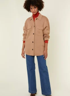 Maison Montagut Vestes Et Gilets>Veste Boutonnee Avec Poches En Laine Merinos - Giselle