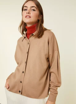 Maison Montagut Vestes Et Gilets>Veste Boutonnee Col Polo En Laine Merinos - Gabriella