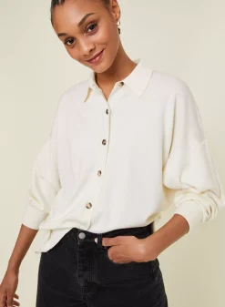 Maison Montagut Vestes Et Gilets>Veste Boutonnee Col Polo En Laine Merinos - Gabriella