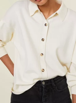 Maison Montagut Vestes Et Gilets>Veste Boutonnee Col Polo En Laine Merinos - Gabriella
