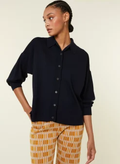 Maison Montagut Vestes Et Gilets>Veste Boutonnee Col Polo En Laine Merinos - Gabriella