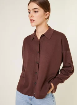 Maison Montagut Vestes Et Gilets>Veste Boutonnee Col Polo En Laine Merinos - Gabriella
