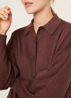 Maison Montagut Vestes Et Gilets>Veste Boutonnee Col Polo En Laine Merinos - Gabriella