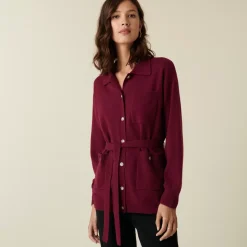 Maison Montagut Vestes Et Gilets>Veste Boutonnee En Cachemire Col Polo - Clemence