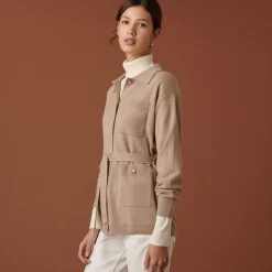 Maison Montagut Vestes Et Gilets>Veste Boutonnee En Cachemire Col Polo - Clemence