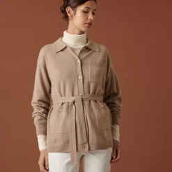 Maison Montagut Vestes Et Gilets>Veste Boutonnee En Cachemire Col Polo - Clemence
