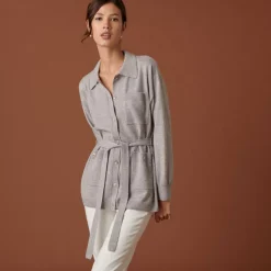 Maison Montagut Vestes Et Gilets>Veste Boutonnee En Cachemire Col Polo - Clemence