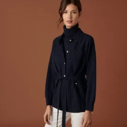 Maison Montagut Vestes Et Gilets>Veste Boutonnee En Cachemire Col Polo - Clemence